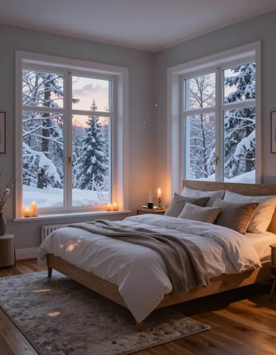 Serene Winter Bedroom Retreat