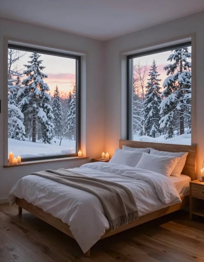 Serene Winter Bedroom Retreat