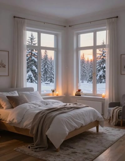 Serene Winter Bedroom Retreat