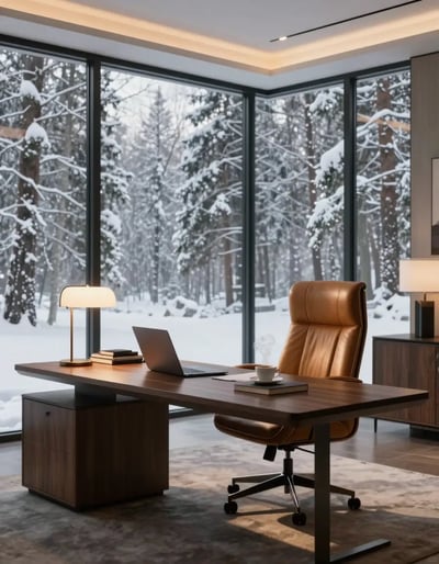 Serene Winter Office Retreat