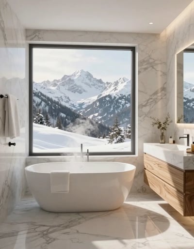 Snowy Mountain Retreat Bathroom