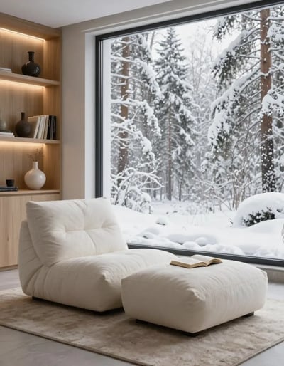 Snowy Retreat Reading Nook