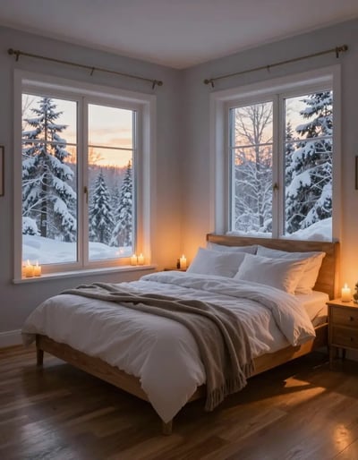Snowy Serenity Bedroom