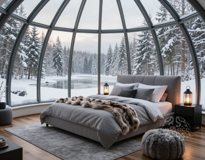 Snowy Serenity Dome Bedroom
