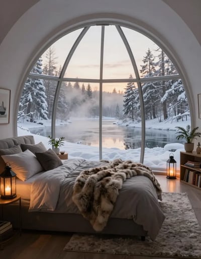 Snowy Serenity Dome Bedroom