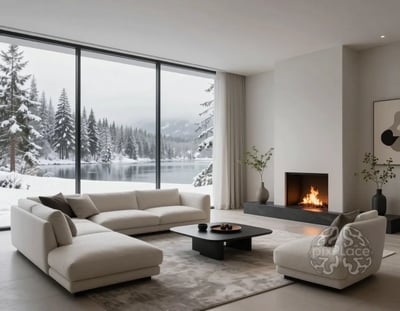 Snowy Serenity Living Room
