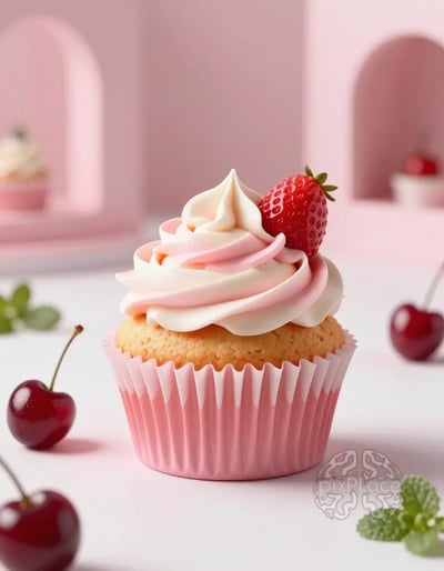 Strawberry & Vanilla Cupcake
