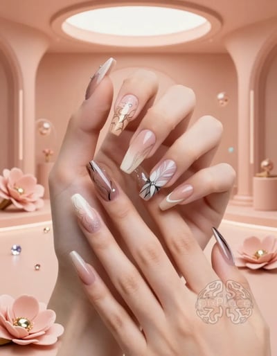 Summer Day Nail Art Elegance