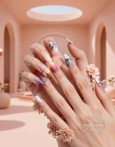 Summer Day Nail Art Elegance