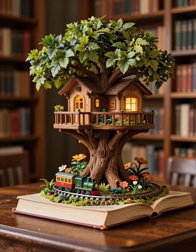 Whimsical Treehouse Study Nook