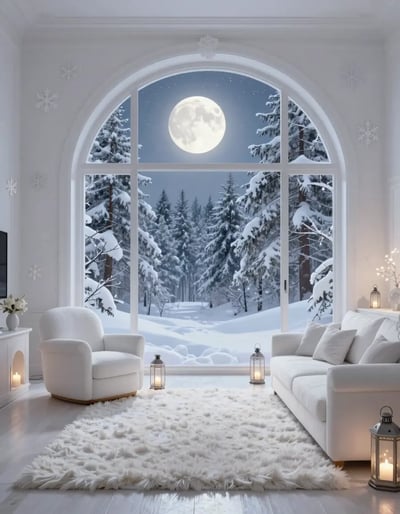 Winter Serenity Living Room