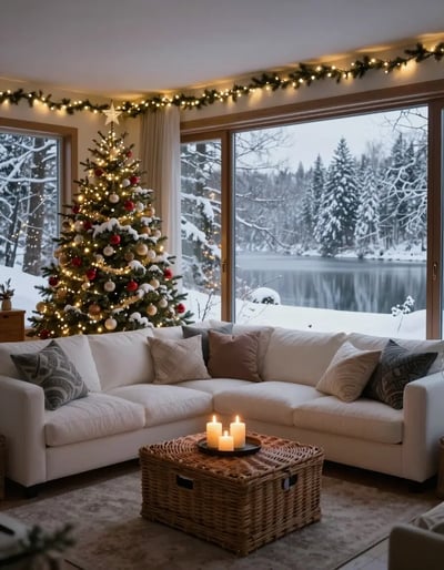 Winter Wonderland Christmas Living Room
