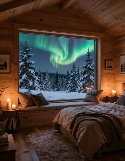 Aurora Borealis Bedroom Oasis