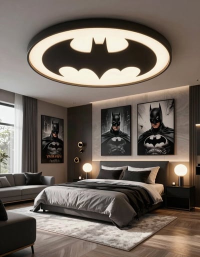Batman Themed Modern Bedroom