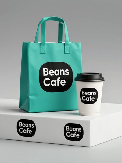 Beans Cafe Premium Coffee Packaging and Merchandise Mockup
