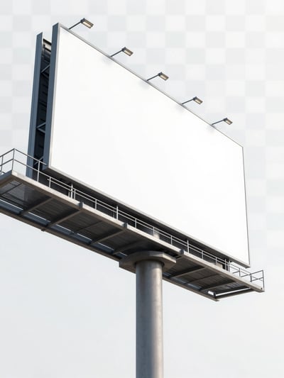 Blank Billboard Mockup with Metal Catwalk