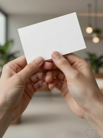 Blank White Business Card Mockup