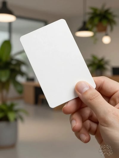 Blank White Business Card Mockup