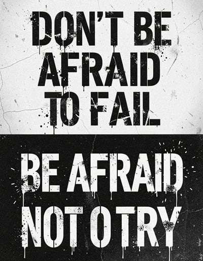 Bold Stencil Pop Art Banner Motivational Typography Urban Street Art Design