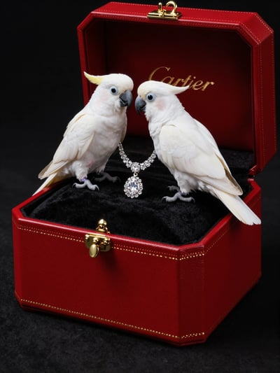 Cartier Diamond Necklace with Parrots