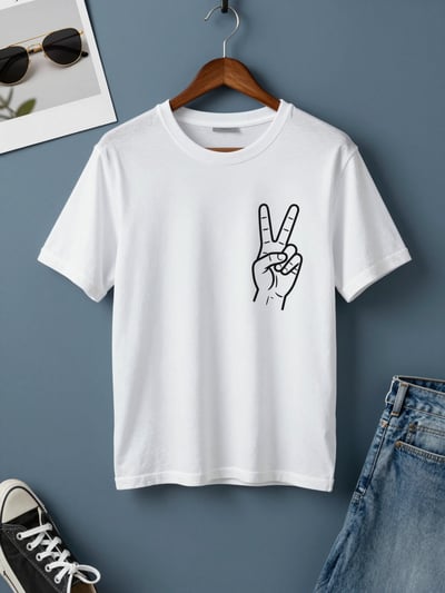 Casual Chic T-Shirt Mockup with Accessories