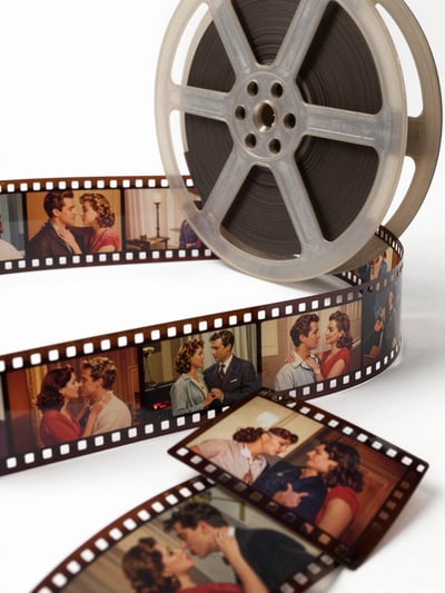 Cinematic Love Stories Film Reel Mockup
