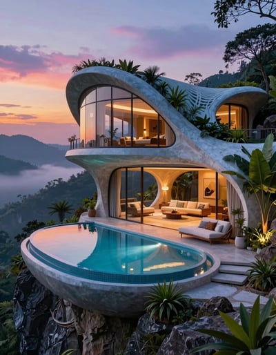 Cliffside Futuristic Abode