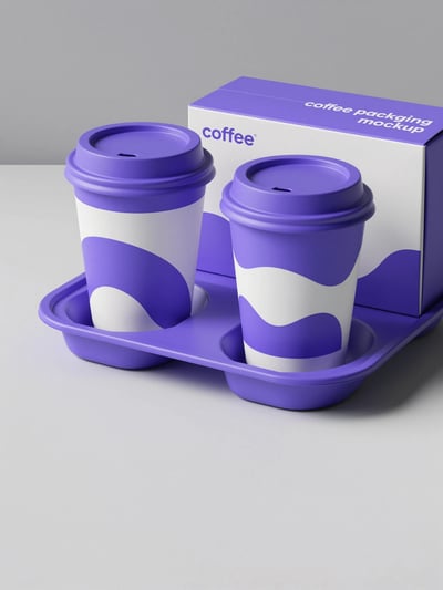 Coffee Cup Packaging Mockup
