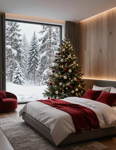 Cozy Christmas Bedroom Retreat