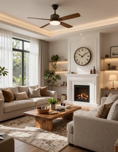 Cozy Modern Living Room with Neutral Color Palette