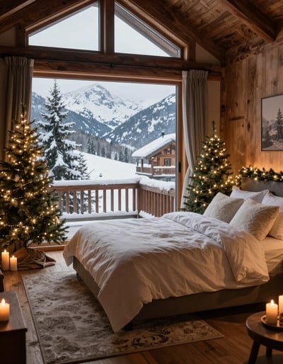 Cozy Mountain Lodge Bedroom