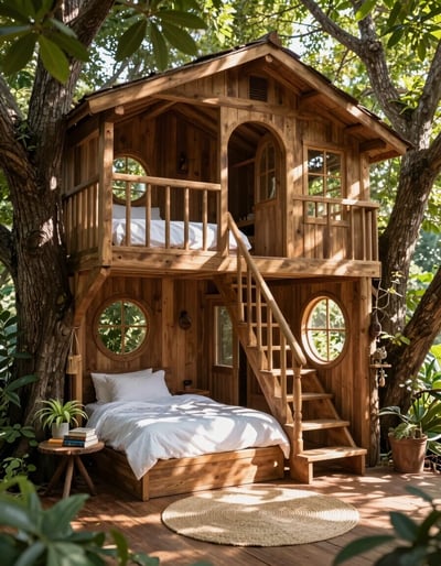 Cozy Treehouse Bedroom Retreat