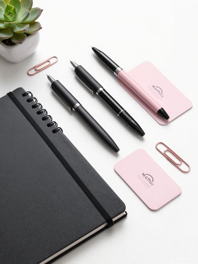 Customized Pink Stationery Set