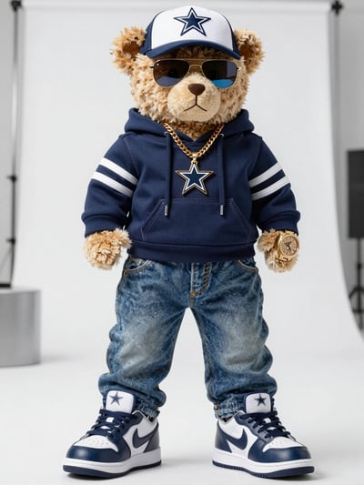 Dallas Cowboys Teddy Bear Fashion Mockup