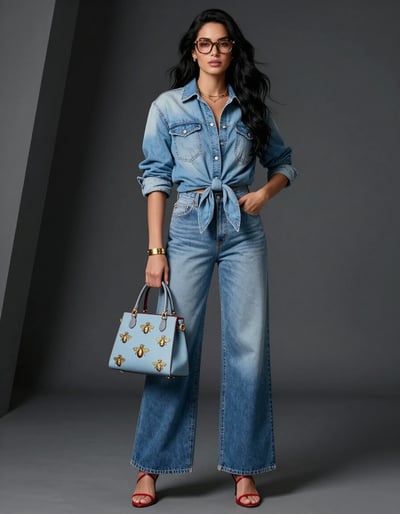 Denim Chic with Luxe Accents