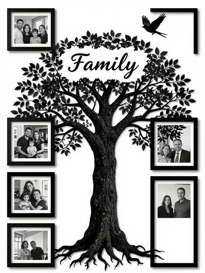 Family Tree Collage Template