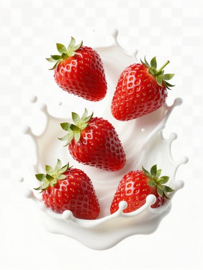 Fresh Strawberry Milk Splash