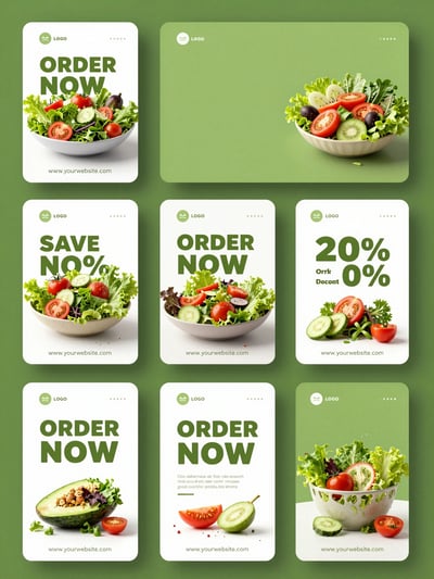 Fresh Vegetable Salad Advertisement Template