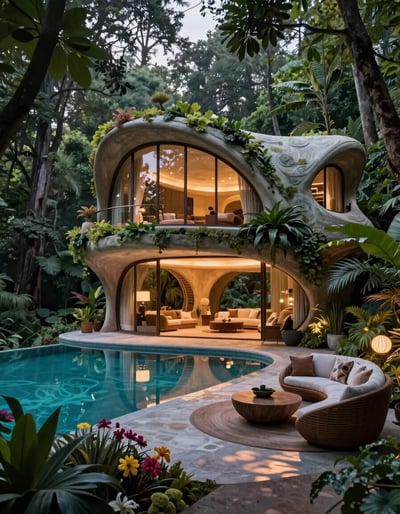 Futuristic Forest Oasis