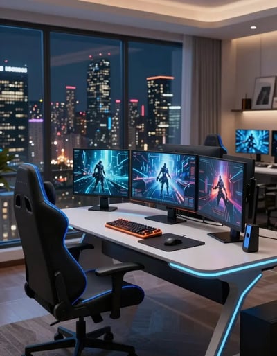Futuristic Gaming Home Office