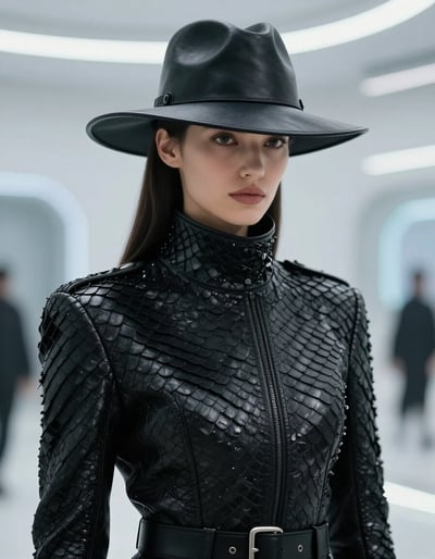 Futuristic Leather Ensemble