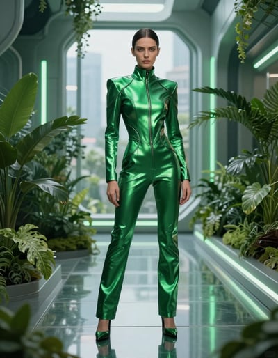 Futuristic Metallic Jumpsuit