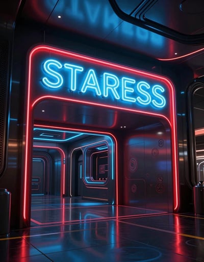 Futuristic Neon Corridor