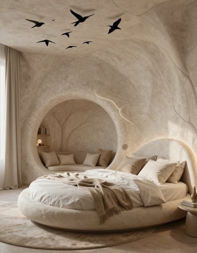 Futuristic Organic Bedroom Oasis