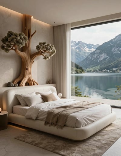 Futuristic Serene Bedroom Oasis