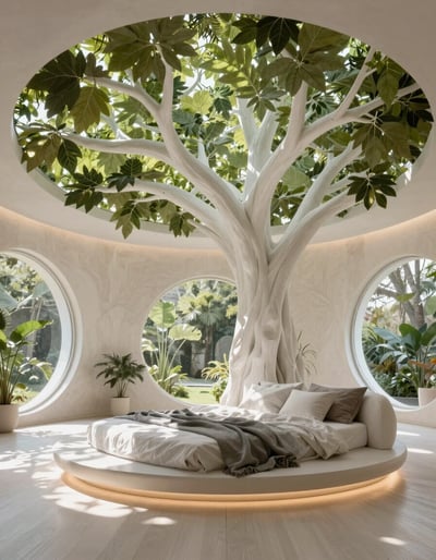 Futuristic Treehouse Bedroom