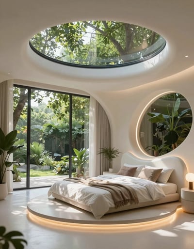 Futuristic Treehouse Bedroom Oasis