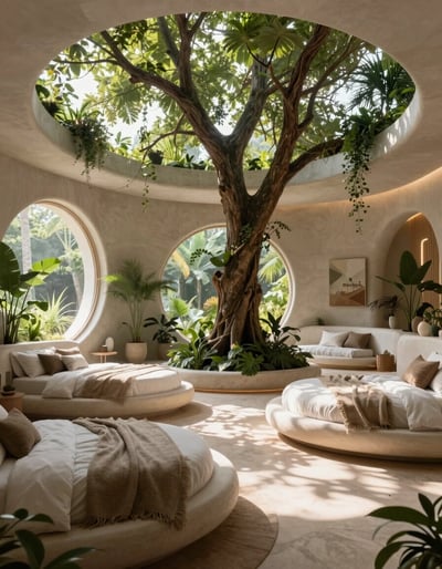 Futuristic Treehouse Bedroom Oasis