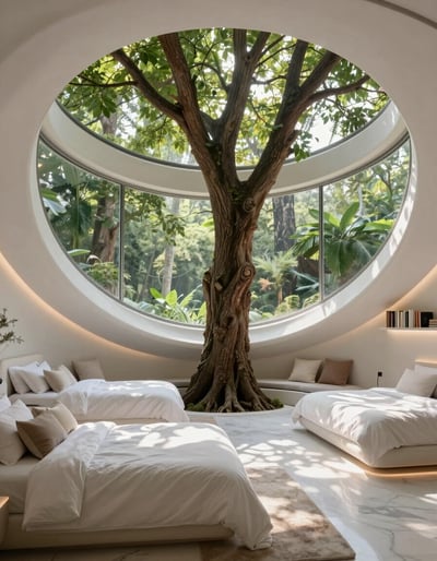 Futuristic Treehouse Bedroom