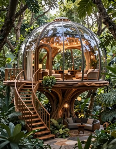 Futuristic Treehouse Oasis